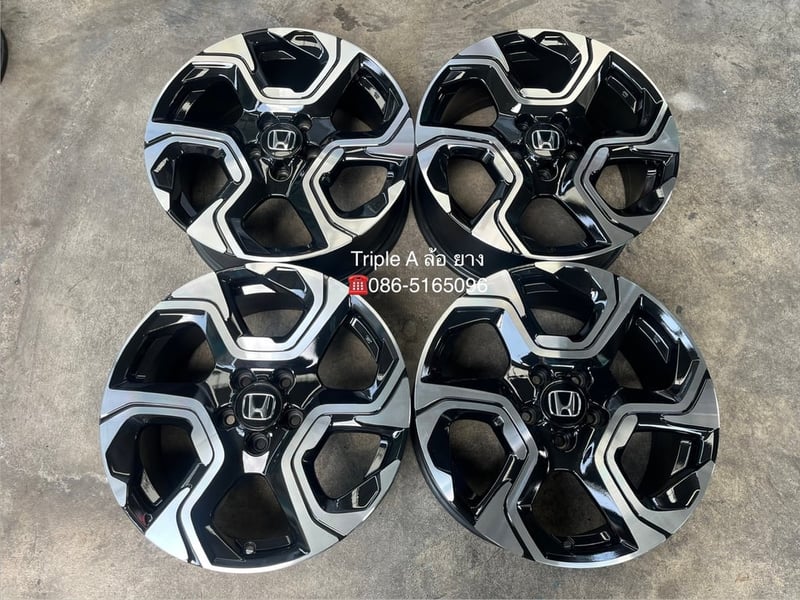 ล้อแม็ก 5รู114 Honda CRV G5 ตัวท็อป ขอบ 18 ดำหน้าเงา สวยกริ๊บ