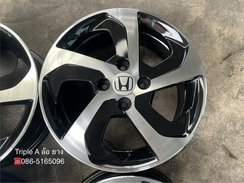 ล้อแม็ก Honda City ใบพัด ขอบ 15 สีดำหน้าเงา สวยกริ๊บ