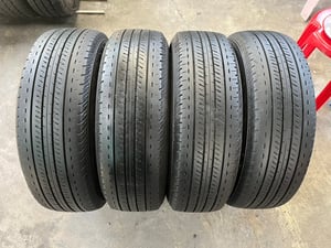 ล้อกระทะ 5รู114 Toyota ขอบ 15 สีดำ แถมยาง 205-70-15 Bridgestone ปี 19 