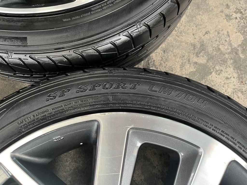 ล้อแม็ก 6รู139 Toyota ขอบ 18 เทาหน้าเงา แถมยาง 225-45-18 Dunlop ปี 20 ใส่กับ รถตู้ Commuter 6รู139 ได้เลย ล้อแม็ก 6รู139 Toyota ขอบ 18 เทาหน้าเงา แถมยาง 225-45-18 Dunlop ปี 20 ใส่กับ รถตู้ Commuter 6รู139 ได้เลย
