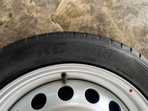 ล้อกระทะแถมยาง 6รู139 Toyota ขอบ 17 สีบอร์น