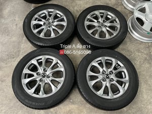 ล้อแม็ก Mazda 2 Skyactive ขอบ 15 สีเทา แถมยาง 185-65-15 Dunlop ปี 21