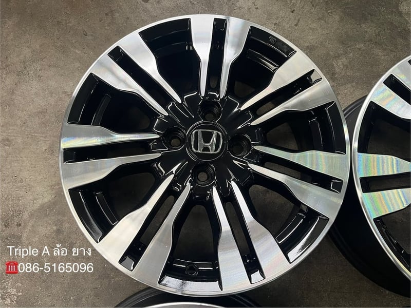 ล้อแม็ก Honda City ก้านคู่ ขอบ 16 สีดำหน้าเงา สวยกริ๊บ