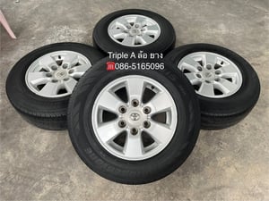 ล้อแม็ก 6รู139 Toyota ขอบ 15 แถมยาง 215-70-15 Bridgestone ปี 23 ใส่กับ รถตู้ Commuter 6รู139 ได้เลย