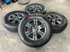 ล้อแม็ก Toyota Revo ขอบ 17 สีเทาดำ พร้อมยางป้ายแดง 265-65-17 Continental ปลายปี 25