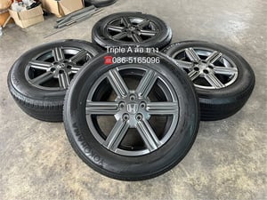 ล้อแม็ก 5รู114 Honda ขอบ 17 สีเทา แถมยาง 225-65-17 Yokohama ปลายปี 20