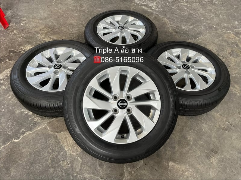 ล้อแม็กพร้อมยางใหม่ป้ายแดง Nissan Almera รุ่นใหม่ ขอบ 15 สวยกริ๊บ