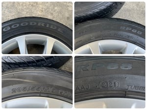 ล้อแม็กพร้อมยาง 5รู114 Honda Civic FC ขอบ 16 สีบอร์น