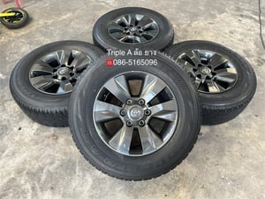 ล้อแม็กแถมยาง 6รู139 Toyota Revo ขอบ 17 สีเทากัน