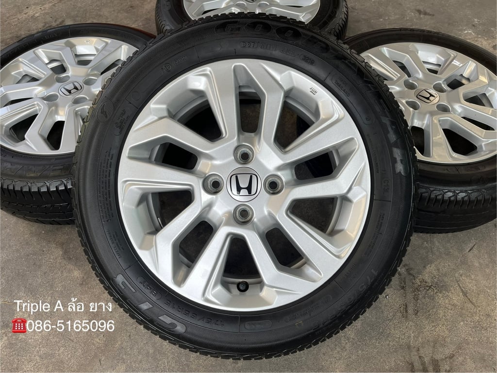 ล้อแม็กแถมยาง 4รู100 Honda Jazz รองท็อป ขอบ 15