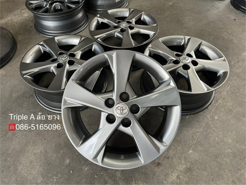 ล้อแม็ก Toyota Altis ใบพัด 5 ก้าน ขอบ 16 สีไฮเปอร์ สวยกริ๊บ