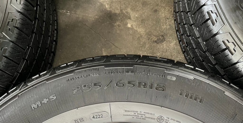 ยางใหม่ป้ายแดง 255-65-18 Goodyear ปลายปี 22 ใหม่กริ๊บ ยางใหม่ป้ายแดง 255-65-18 Goodyear ปลายปี 22 ใหม่กริ๊บ