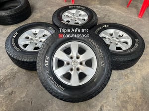 ล้อแม็ก 6รู139 Toyota Vigo ขอบ 16 พร้อมยาง 265-70-16 Hankook(แก้มขาว) ปี 21 