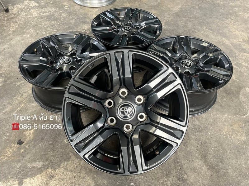ล้อแม็ก 6รู139 Toyota Revo รุ่นใหม่ ขอบ 17 สีเทาดำ