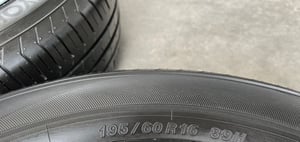 ยางป้ายแดง 195-60-16 Yokohama ปี 25 สวยกริ๊บ ถอดจากรถป้ายแดง