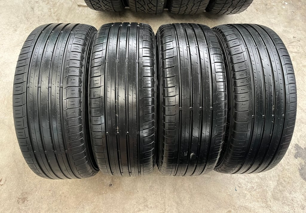 ล้อแม็ก Honda Civic FC ขอบ 16 สีเทากัน พร้อมยาง 215-55-16 Dunlop ปี 21