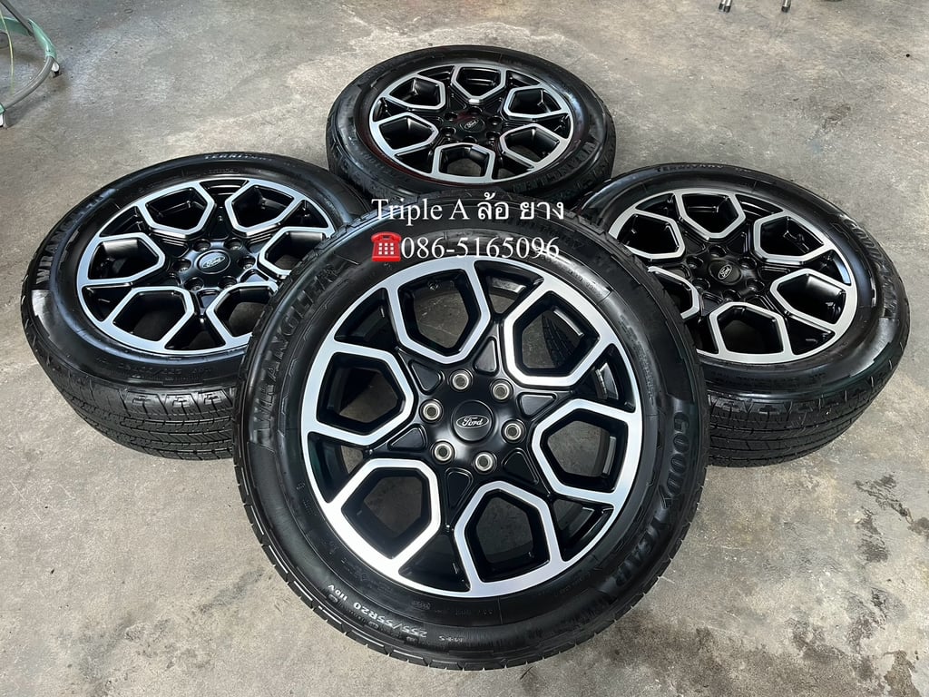 ล้อแม็ก Ford Everest Wildtrak รุ่นใหม่ล่าสุด ขอบ 20 ดำหน้าเงา พร้อมยาง 255-55-20 GoodYear ปี 23 ล้อแม็ก Ford Everest Wildtrak รุ่นใหม่ล่าสุด ขอบ 20 ดำหน้าเงา พร้อมยาง 255-55-20 GoodYear ปี 23