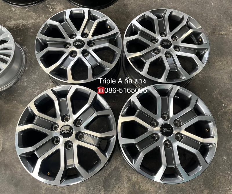 ล้อแม็กป้ายแดง Ford Everest รุ่นใหม่ ขอบ 18 เทาหน้าเงา สวยกริ๊บ