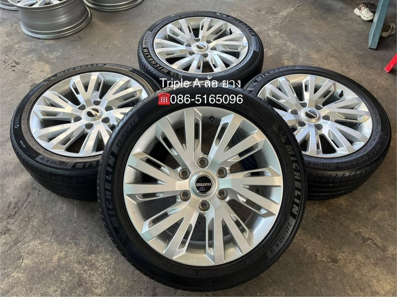 ล้อแม็ก 6รู139 ISUZU D-Max ขอบ 18 แถมยาง 225-50-18 Michelin ปี 20