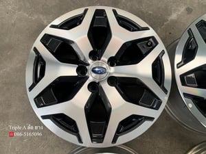 ล้อแม็กป้ายแดง 5รู114 Subaru Forester ขอบ 17 ดำหน้าเงา สวยกริ๊บ