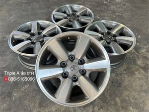 ล้อแม็ก Toyota Fortuner ก้านใหญ่ ขอบ 17 เทาหน้าเงา สภาพสวย