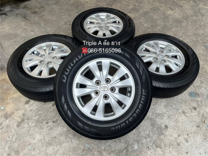 ล้อแม็ก Toyota INNOVA ขอบ 15 พร้อมยาง 215-70-15 Bridgestone ปลายปี 22