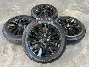 ล้อแม็ก Honda City Hatchback RS ขอบ 16 สีดำแท้ พร้อมยาง 185-60-16 Dunlop ปี 25