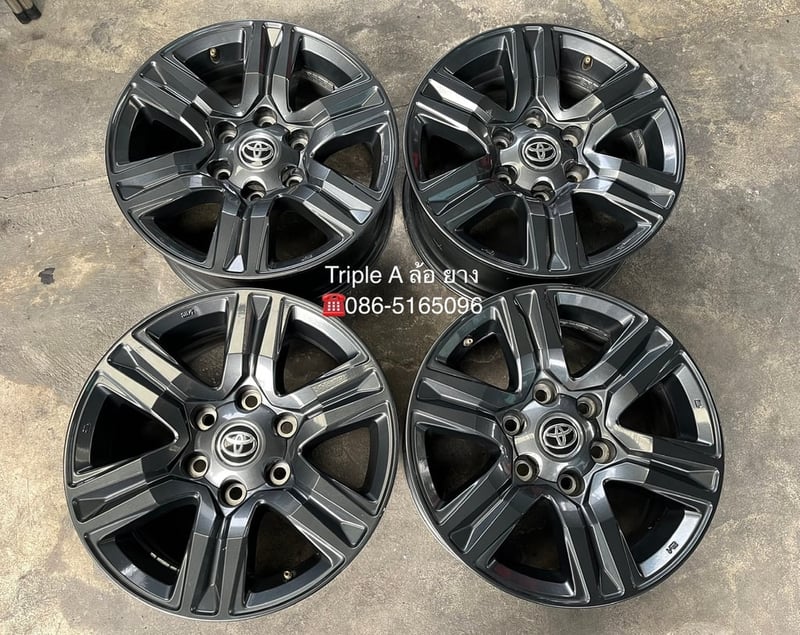 ล้อแม็ก 6รู139 Toyota Revo รุ่นใหม่ ขอบ 17 สีเทาดำ