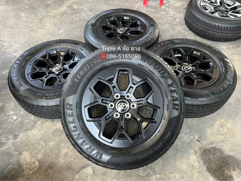 ล้อแม็กป้ายแดง Toyota TRAVO รุ่นใหม่ล่าสุด ขอบ 18 พร้อมยางใหม่ป้ายแดง 255-65-18 Goodyear ปี 25