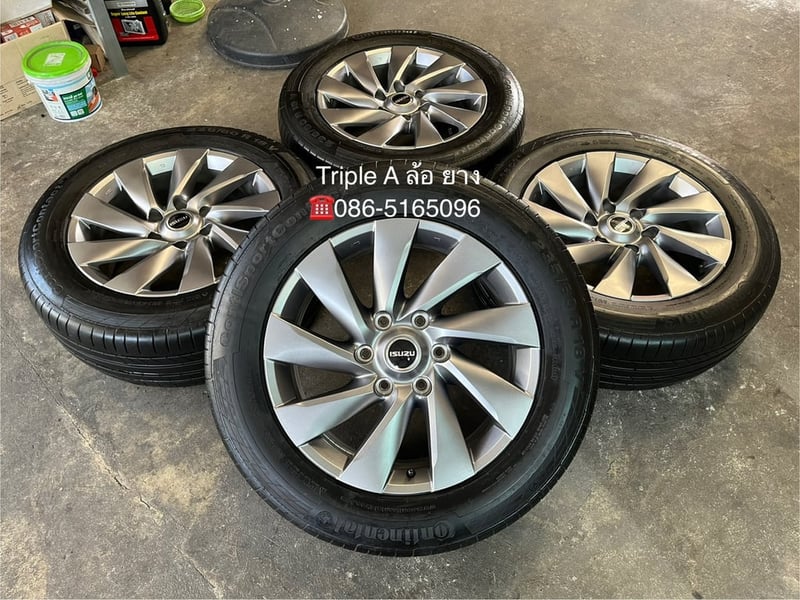 ล้อแม็กป้ายแดงแถมยาง ISUZU ขอบ 18 สีเทา สภาพดี