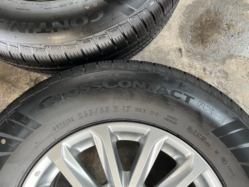 ล้อแม็ก Mitsu Triton Plus ขอบ 17 พร้อมยางป้ายแดง 265-65-17 Continental ปี 25