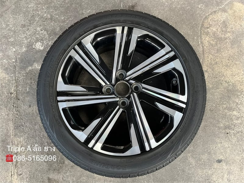 ล้ออะไหล่ 4รู100 Toyota Yaris Ativ ขอบ 16 ดำหน้าเงา พร้อมยาง 195-50-16 FORTUNE ปี 22