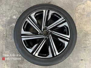 ล้ออะไหล่ 4รู100 Toyota Yaris Ativ ขอบ 16 ดำหน้าเงา พร้อมยาง 195-50-16 FORTUNE ปี 22