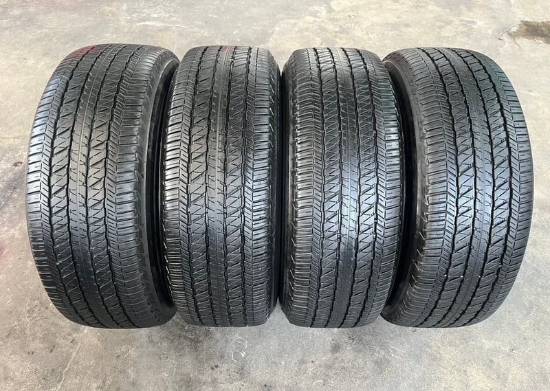 ล้อแม็ก 6รู139 Mitsu Triton Plus ขอบ 17 สีดำ พร้อมยาง 255-65-17 Bridgestone ปี 21
