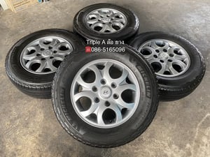 ล้อแม็ก ฮุนได Hyundai H1 ขอบ 16 สีไฮเปอร์ พร้อมยาง 215-70-16 Michelin ปลายปี 22 ล้อแม็ก ฮุนได Hyundai H1 ขอบ 16 สีไฮเปอร์ พร้อมยาง 215-70-16 Michelin ปลายปี 22