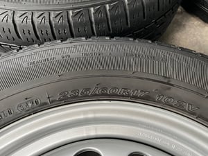 ล้อกระทะ 6รู139 Toyota ขอบ 17 สีบอร์น แถมยาง 235-60-17 NEXEN ปี 20