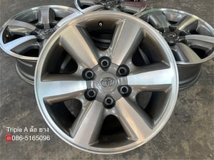 ล้อแม็ก Toyota Fortuner ก้านใหญ่ ขอบ 17 เทาหน้าเงา สภาพสวย