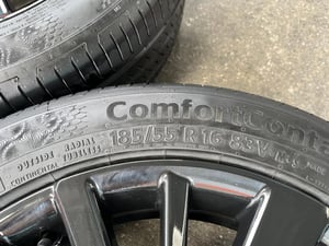 ล้อแม็ก Honda City Hatchback ขอบ 16 สีดำ พร้อมยาง 185-55-16 Continental ปี 24