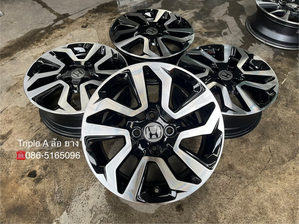 ล้อแม็ก Honda Jazz GK ขอบ 15 สีดำหน้าเงา สวยกริ๊บ