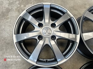 ล้อแม็ก 4รู114 Mitsu Lancer ขอบ 15 สีเทาไฮเปอร์ สวยกริ๊บ
