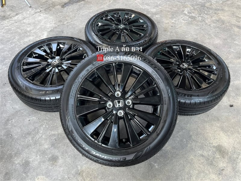 ล้อแม็กพร้อมยาง Honda City Hatchback RS ขอบ 16 สีดำ สวยมาก