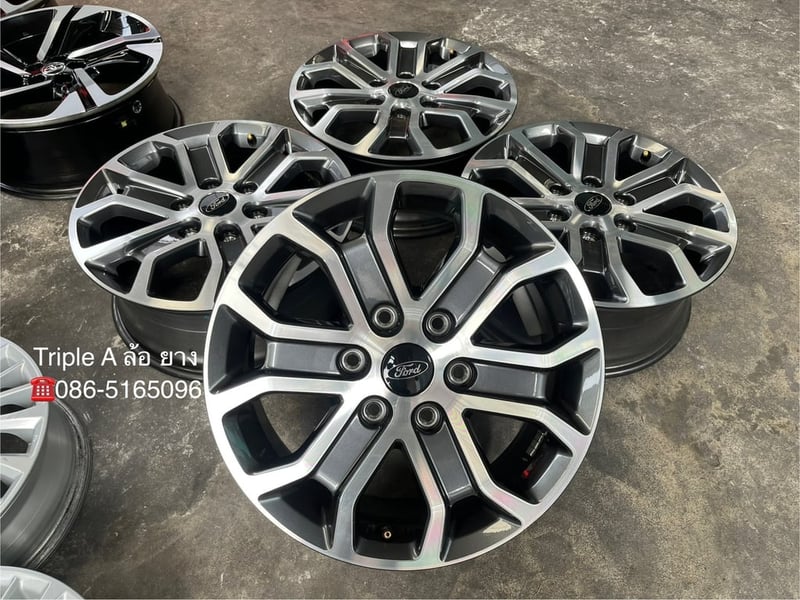 ล้อแม็กป้ายแดง Ford Everest รุ่นใหม่ ขอบ 18 เทาหน้าเงา สวยกริ๊บ