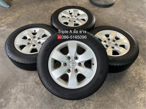 ล้อแม็ก 6รู139 Toyota ขอบ 16 พร้อมยาง 215-65-16 Firestone ปี 24 ใส่กับ รถตู้ Commuter 6รู139 ได้เลย