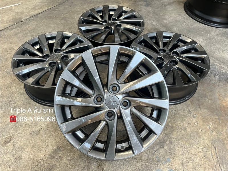 ล้อแม็ก Mitsu Attrage ขอบ 15 สีเทาไฮเปอร์ สวยกริ๊บ