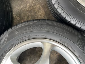 ล้อแม็ก 4รู100 Honda ขอบ 15 แถมยาง 185-65-15 Dunlop ปี 20
