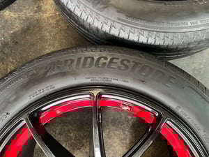 ล้อแม็ก 5รู114 Yachiyoda ขอบ 17 พร้อมยาง 215-55-17 Bridgestone ปี 23