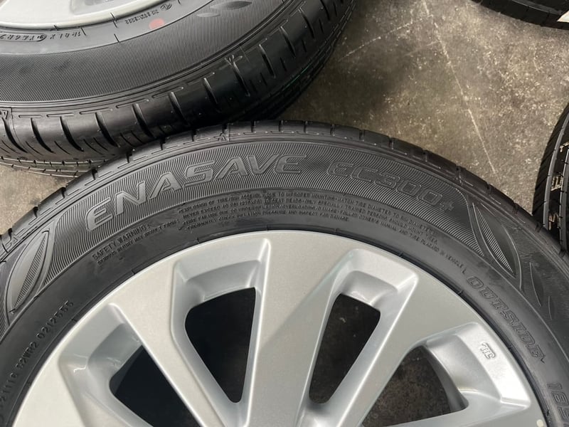 ล้อแม็กป้ายแดง Nissan Almera รุ่นใหม่ล่าสุด ขอบ 15 พร้อมยางใหม่ 185-65-15 Dunlop ปี 24