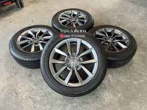 ล้อแม็ก 5รู114 Honda Civic FC ขอบ 16 สีเทากัน พร้อมยาง 205-55-16 Maxxis ปี 22