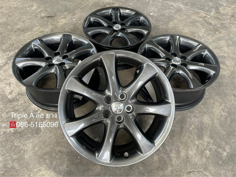 ล้อแม็ก 5รู100 Toyota Wish ขอบ 17 สีเทากัน สวยกริ๊บ
