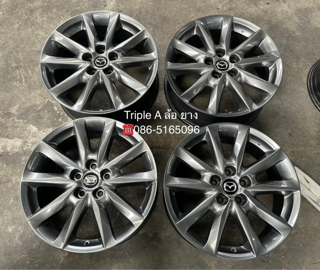 ล้อแม็ก 5รู114 Mazda 3 ขอบ 18 สีไฮเปอร์ สวยกริ๊บ